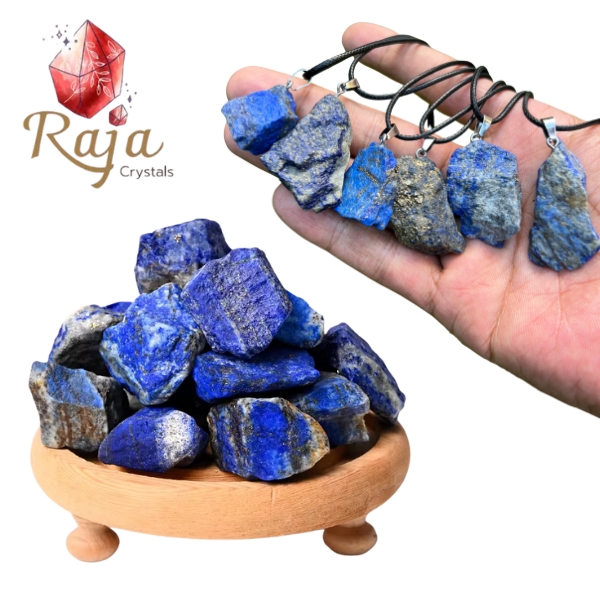 Raw Lapis Lazuli Pendant #LLRC23356 - Image 4